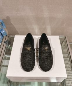 -24Ss New Prada Woven Round Toe Flat LoafersThe Upper Of This Le Fu Shoe Is Made Using The Orig ots292n2