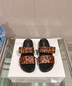 -Horse Hair24Ss New Prada Double Strap Velvet SlippersThis Sandal Features A Mixed Design That gnqpxsi9