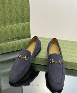 Men's 2024 GucciGucci Vintage Black Horse Buckle Single Shoes New Le Fu Shoes Men's Casual Shoe s87y7zec