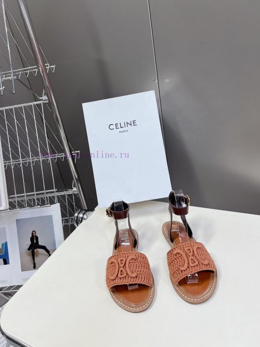Celine Celine's Spring/Summer Retro Triumphal Arch Fashionable Sandals Paired With Socks In The 3wf33ut3 - Image 2