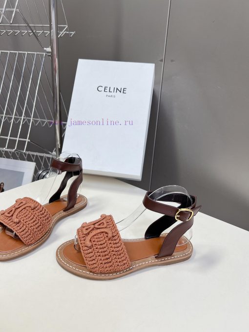 Celine Celine's Spring/Summer Retro Triumphal Arch Fashionable Sandals Paired With Socks In The 3wf33ut3 - Image 4