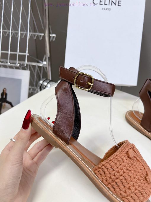 Celine Celine's Spring/Summer Retro Triumphal Arch Fashionable Sandals Paired With Socks In The 3wf33ut3 - Image 9