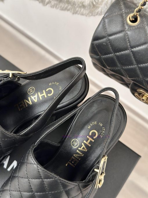 Chanel | Chanel 24P New ProductThick And Waterproof Platform Double C Diamond Grid SandalsA Mus iak5tp7h - Image 9
