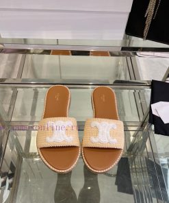 Top TierCeline's Spring/Summer Retro Triumphal Arch Fashionable Slippers Paired With Socks In S 0gbhuhov