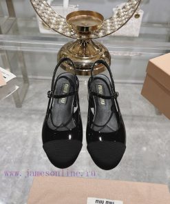 Miu Miu's New Mary Jane Rear Air Sandals Collection Features A New Thick Heel Design That Incre xx4st5sx