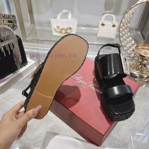Roger Vivier/2024 Summer New Color Thick Soled Grass Woven Sandals High-end Top Of The Line Ori nw0x1jri - Image 10