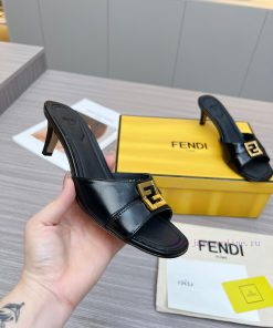 FENDI REFELECTION FENDI Fashion Slippers For Spring/Summer 2024Bright Avocado Leather Splicing g6g1irus