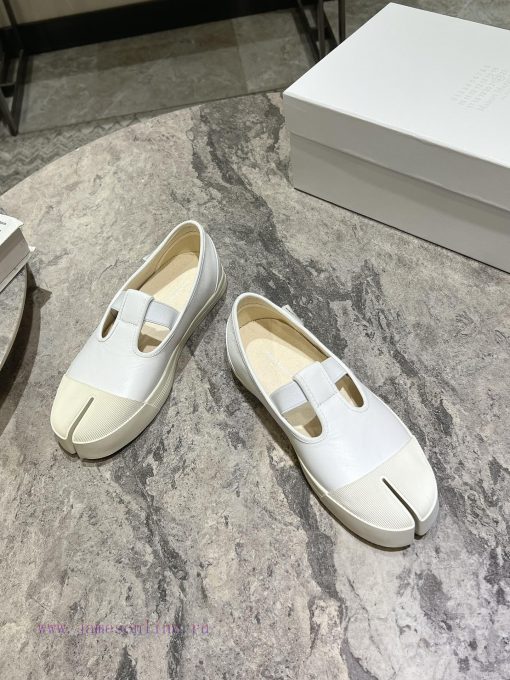 Leather Majira 24 Spring/Summer New Product Art Retro Split Toe Canvas Shoes One Step Lazy Shoe na5r3ssz - Image 4