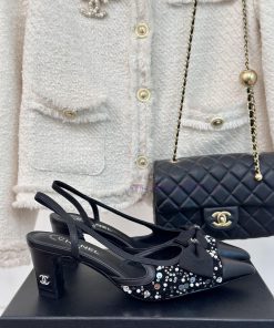 Chanel | Chanel Spring/Summer New Product Color MatchBow Pointed Thick Heel SandalsBeautiful To ymalz13b