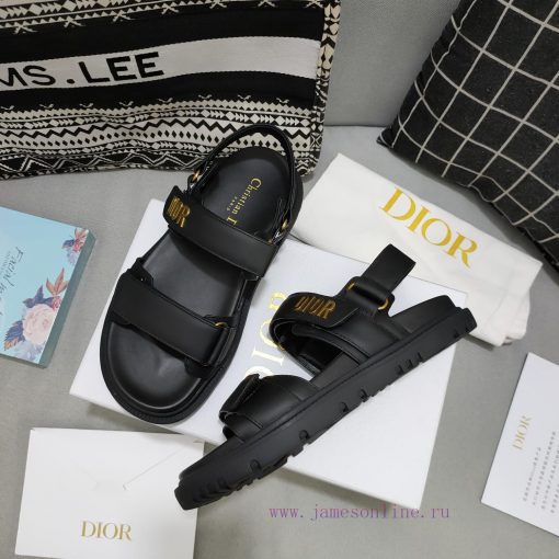 The Black Cowhide Dior ACT Sandals Are Stylishly Designed With An Insole That Fits The Shape Of uvcoz2va - Image 3