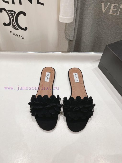 New Alaia 24ss/Fashion Style Handmade Flower Flat Slippers Recently Popular Flat SlippersZhang w4zobq2d - Image 2