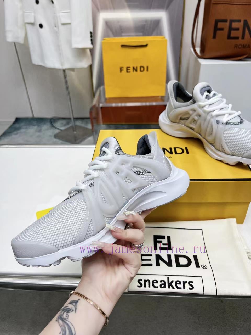 Top TierFENDI 2024SS Men's Spring/Summer New Technology Sneakers Tag Sports Shoes Show Poster S cpmj6nvh - Image 6