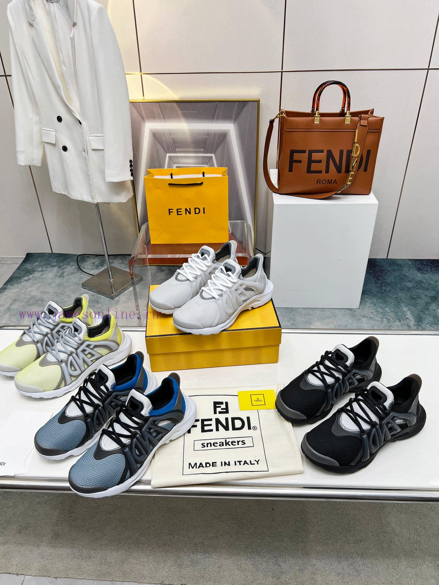 Top TierFENDI 2024SS Men's Spring/Summer New Technology Sneakers Tag Sports Shoes Show Poster S cpmj6nvh - Image 10