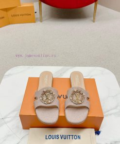 LV Lazy Dragging With Smooth Calf Leather Upper And Eye Catching Silver Metal Toe Engraved With evvtbe6p