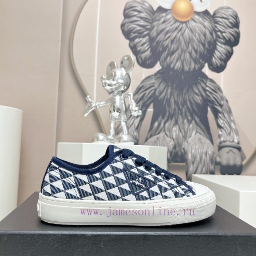 Top TierPRAD-A Prada 2024 Vs Spring Casual Shoe SeriesThick Soled Canvas Casual ShoesOriginal 1 obsitdwp - Image 6