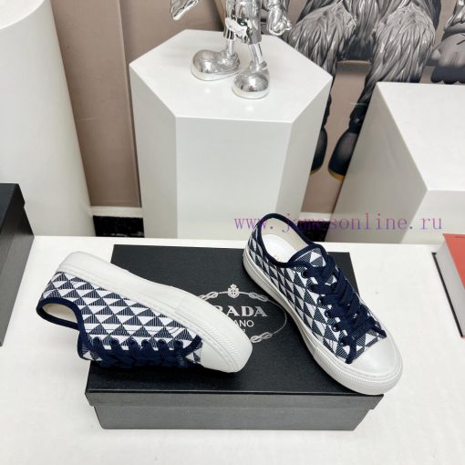 Top TierPRAD-A Prada 2024 Vs Spring Casual Shoe SeriesThick Soled Canvas Casual ShoesOriginal 1 obsitdwp - Image 8