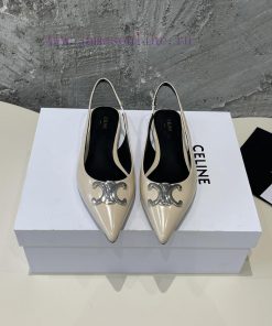 Celine Celine 24ss Is The Most Beautiful Early Spring Black Silver Pointed Flat Shoes And Small ydug1jfy