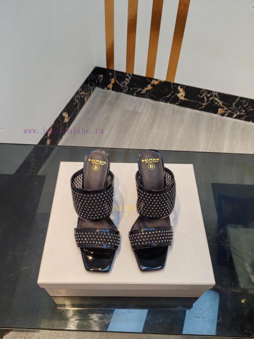 Balmain 2024 Spring/Summer Fashion Mesh Diamond High Heels SlippersBrand Balmain 𝘽𝙖𝙡𝙢𝙖𝙞𝙣 By Fre iyhttqhx