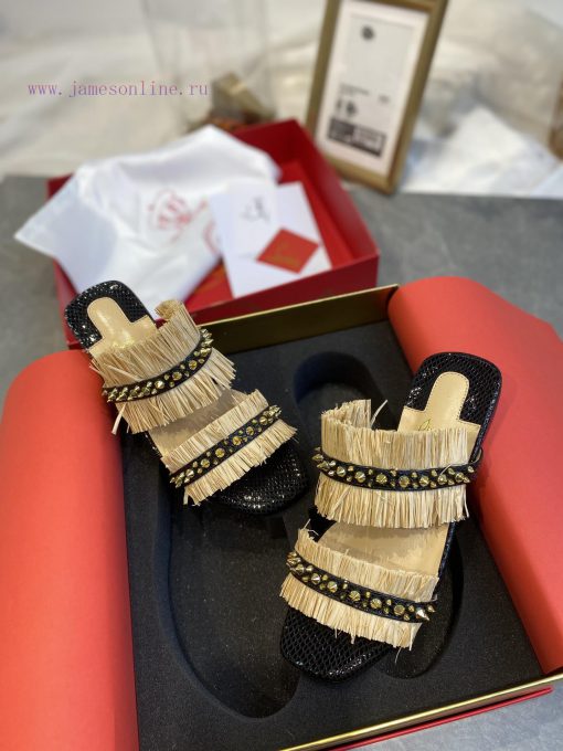 CL Red Soled Shoes Are The MostChristian Louboutin Classic Red Bottom Round Head Flat Sandals W 31r8trjw - Image 5