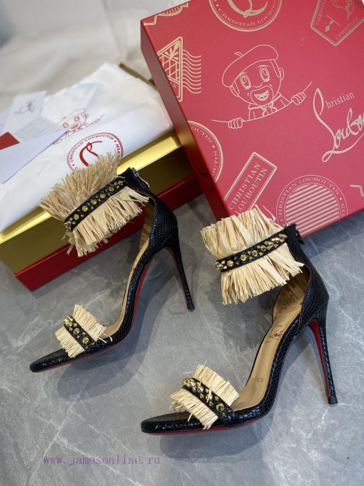 CL Red Soled Shoes Are The MostChristian Louboutin Classic Red Bottom High Heels Round Head Str omo48e92 - Image 7