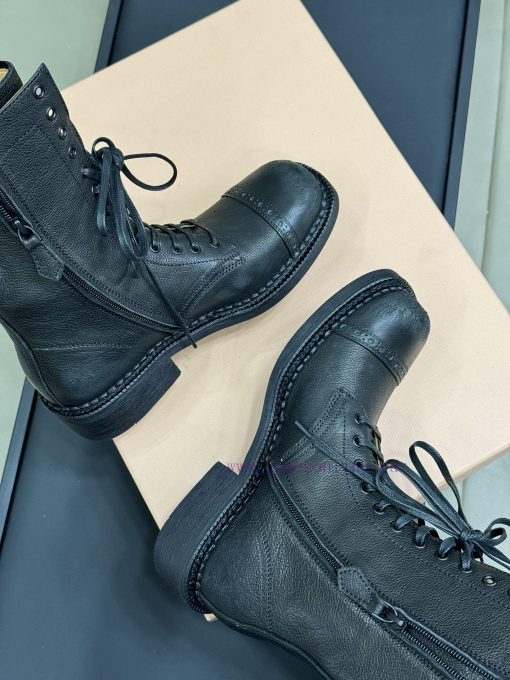 Top Qualitymiumiu Fw24 New Arrival～Miu 24 Autumn/Winter Show Short Boots New ProductClassic Mot q0f77e4o - Image 7