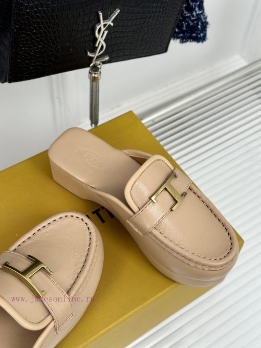TOD's Classic Explosive Thick Bottom Metal BuckleHalf Drag SeriesOriginal Customized Calf Leath tll0f4xa - Image 6