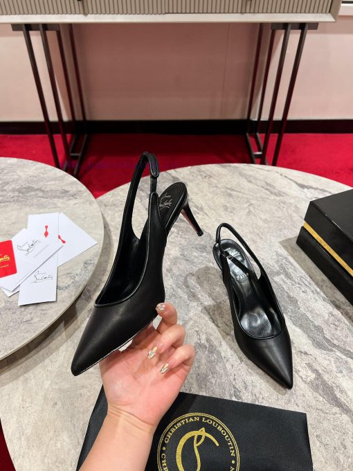 CL Deduction Is Empty. W️This High-heeled Shoe Is Made Of Black Calf Leather And Features A Del 66aulsmu - Image 5