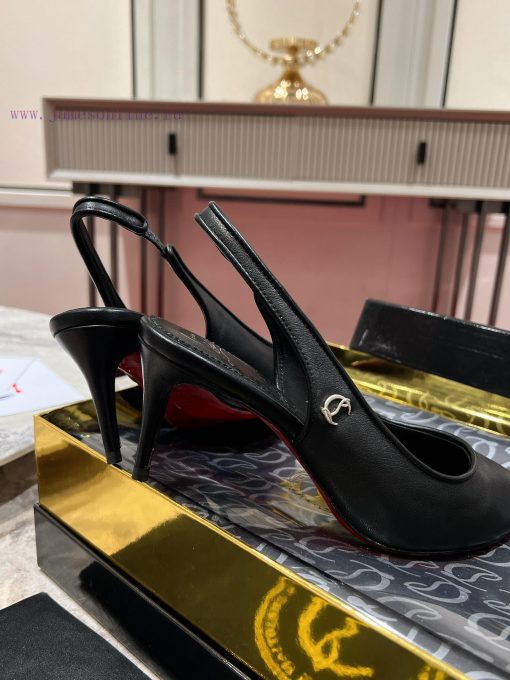 CL Deduction Is Empty. W️This High-heeled Shoe Is Made Of Black Calf Leather And Features A Del 66aulsmu - Image 8