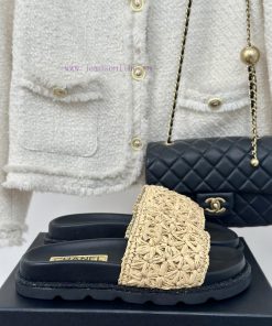 Chanel | Chanel 24P New ProductDouble C Cool Mat Woven Lazy SlippersSimple And Atmospheric Suit 0t6fsgc2