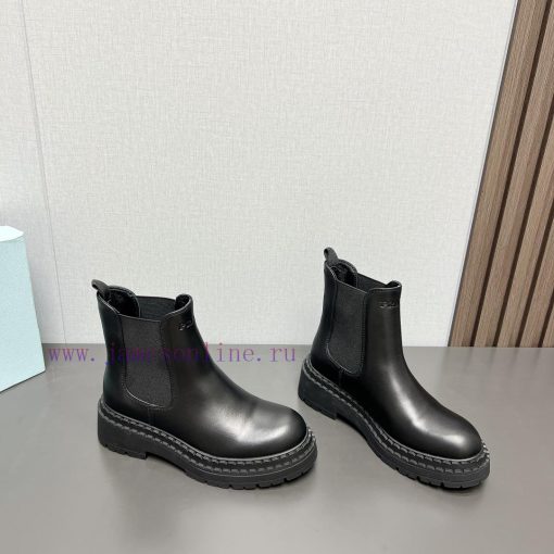 Top TierPrada 24vs Autumn/Winter Latest Explosive Martin Boot SeriesRound Toe Thick Soled Short 61uy2xs4 - Image 3