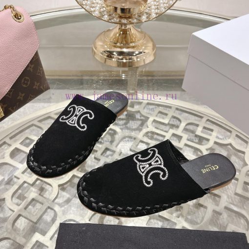 CELINE 2024 New Arc De Triomphe SlippersMinimally Designed With Slim Legs Whether Worn Alone Or akg681f8 - Image 6