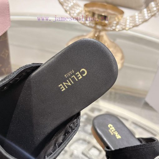 CELINE 2024 New Arc De Triomphe SlippersMinimally Designed With Slim Legs Whether Worn Alone Or akg681f8 - Image 8
