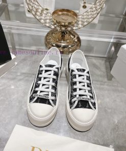 DIOR New Edition - Embroidered Canvas Flat Casual ShoesFull Cotton Double-sided 3D 5D Embroider s4ydx0g4