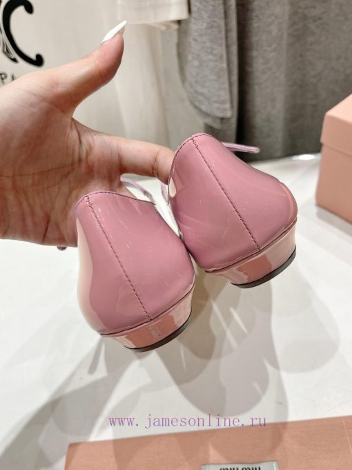MiuM * U/24ss New Flat Bottomed Pointed Mary Jane Single Shoe Is A Very Low-key Single Shoe. It vfezlj4y - Image 7