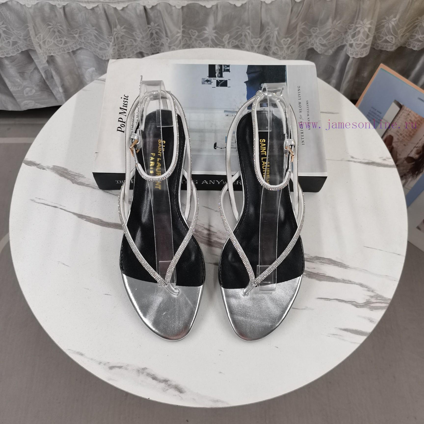New Release - Saint Laurent YSL New SandalsHot Pressed Diamond Toe Flat SandalsCorrect Version ttzl2ph9 - Image 4