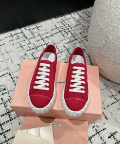 Miu Miu | Miu Miu 24/Autumn/Winter New Canvas British Style Strap Thick Bottom Casual ShoesThe nqtost7f