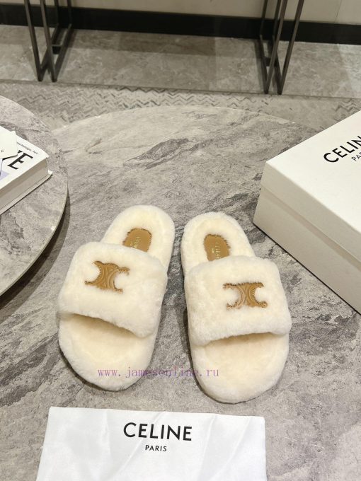 CELINE/Celine 𝟐𝟎 24/𝐒𝐒𝐧𝐞𝐰 Spring/Summer New Wool SlippersThis Season's Celine Made Me Love It A t0vninfx - Image 2