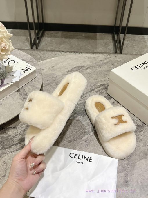 CELINE/Celine 𝟐𝟎 24/𝐒𝐒𝐧𝐞𝐰 Spring/Summer New Wool SlippersThis Season's Celine Made Me Love It A t0vninfx - Image 13