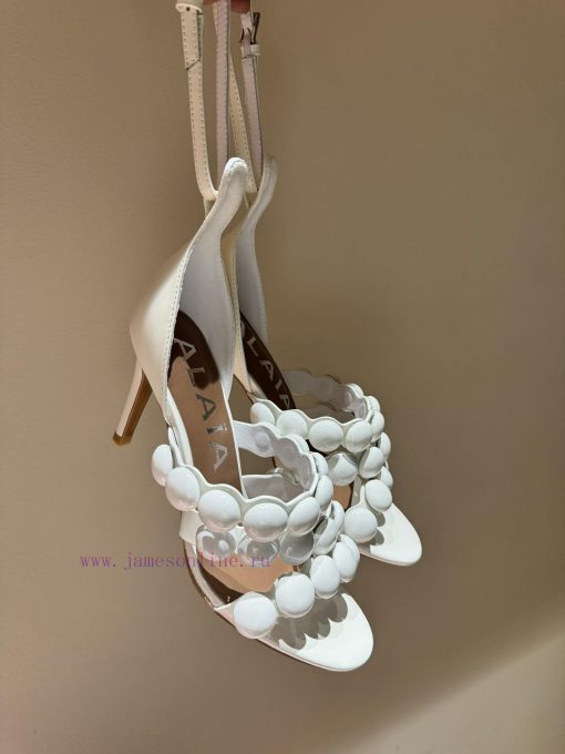 The MostALAIA24 Spring/Summer New Round Headed Straw High Heels Thanks ToHe Has A Background In bmmw03kz - Image 10