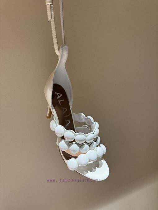 The MostALAIA24 Spring/Summer New Round Headed Straw High Heels Thanks ToHe Has A Background In bmmw03kz - Image 18