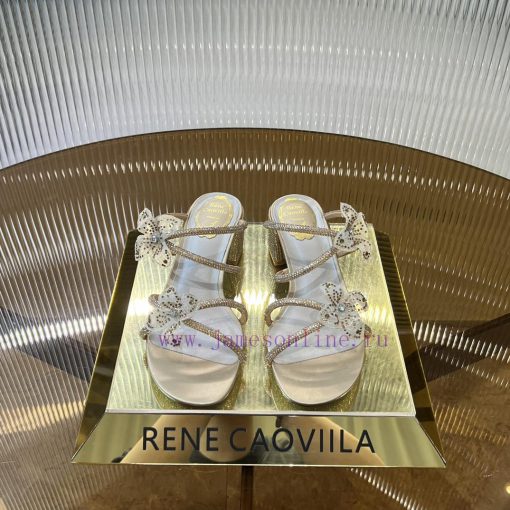 R ᴇɴᴇ C ᴀᴏᴠɪʟʟᴀ | 2024 Ss Renee Jolla RC Spring/Summer Collection Square Heel Lace Flower Water yy201adp