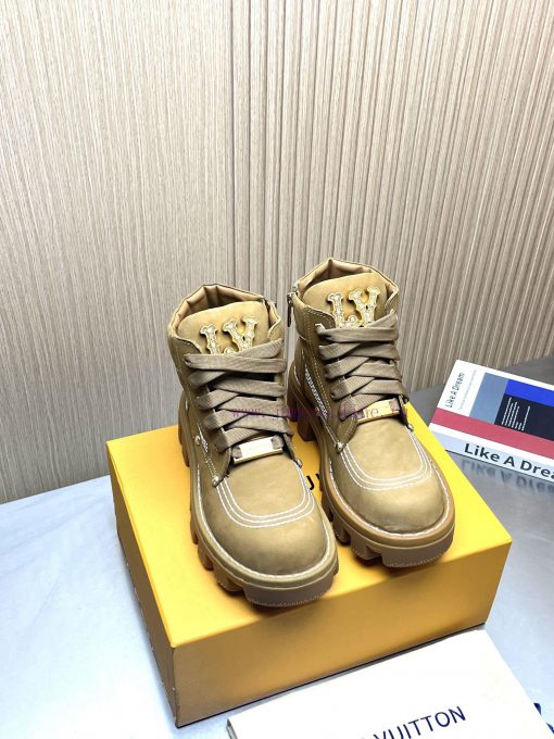 LV Louis Vuitton Donkey 24ss Autumn/Winter Checker Series Thick Bottom Short Boots Martin Boots ha2pym1r - Image 4