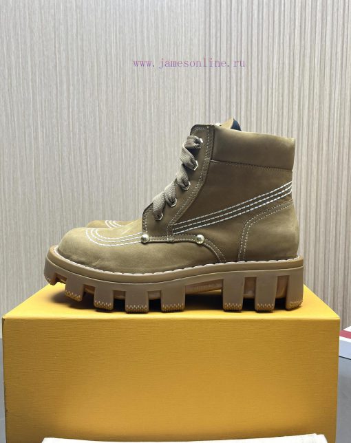 LV Louis Vuitton Donkey 24ss Autumn/Winter Checker Series Thick Bottom Short Boots Martin Boots ha2pym1r - Image 14
