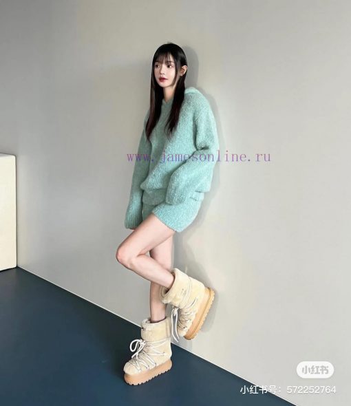 P MiuMiu Miu 24ss Series Women's Logo Nylon Wada Net Snow Party Metal Logo Two Tone Thick Botto 3lubtr6p - Image 17