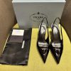 Prada/Prada 2024 Spring/Summer New Product Saffiano Lacquer Strap High Heels Shining Debut Reco q677ad4l