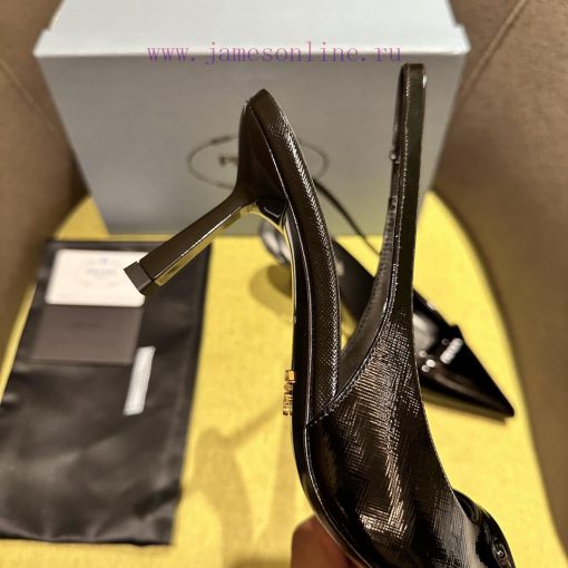 Prada/Prada 2024 Spring/Summer New Product Saffiano Lacquer Strap High Heels Shining Debut Reco q677ad4l - Image 17