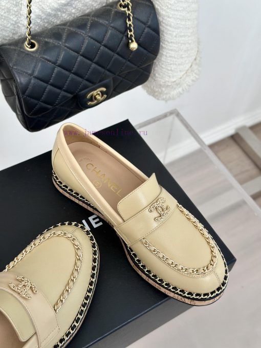 Chanel | Chanel Classic Wood Grain BottomDouble C-chain LoafersLe Fu Shoe Enthusiasts Must Not zajkxf10 - Image 6