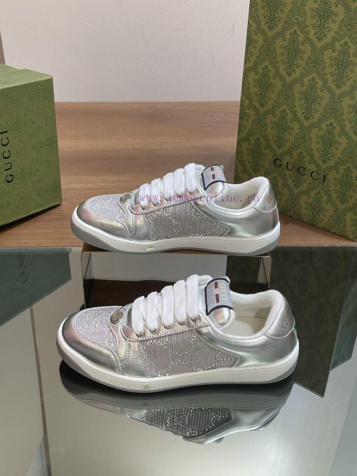 Gucci Screener Series G G Crystal Sneakers Top Purchasing Grade Gucci2024S Early Spring New Col 4vx5ii2p - Image 4