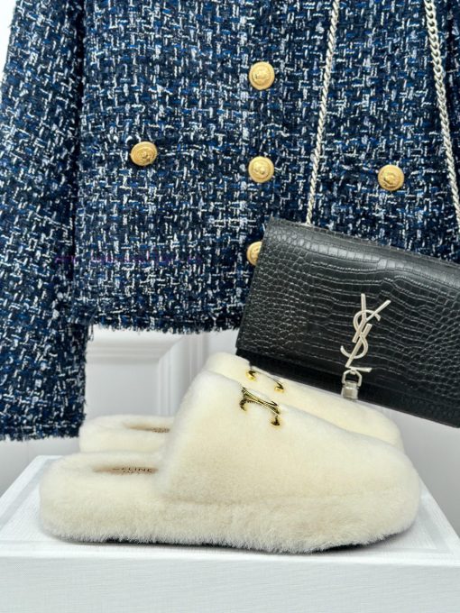 Celine/Celine 24ss New Fur SlippersThis Fur Mop Is Really CuteSoft And Fluffy Fur Comfortable A ak30lrvg