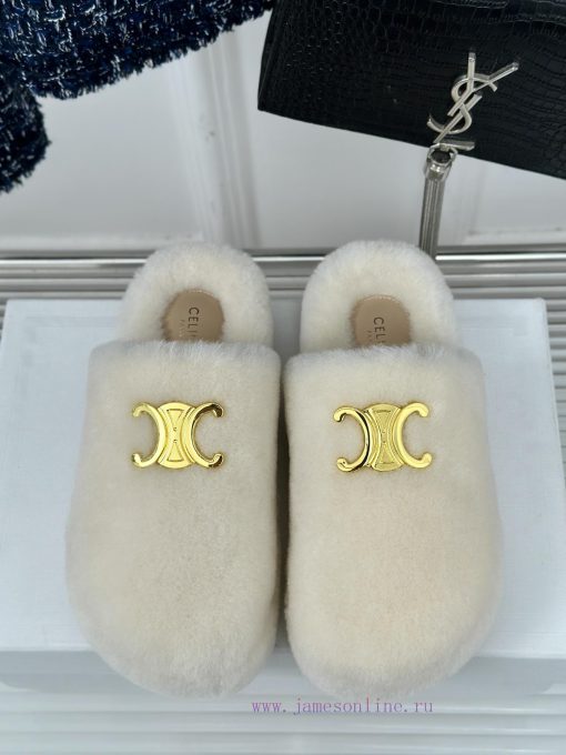 Celine/Celine 24ss New Fur SlippersThis Fur Mop Is Really CuteSoft And Fluffy Fur Comfortable A ak30lrvg - Image 5